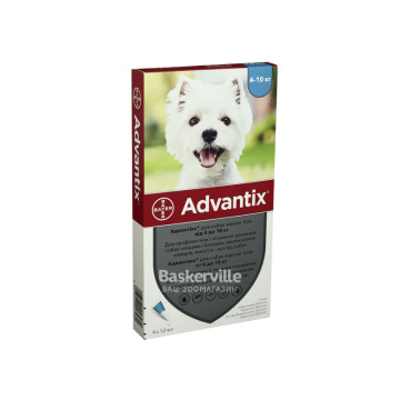 Краплі від бліх та кліщів Bayer Advantix для собак від 4 кг до 10 кг (1 піпетка)